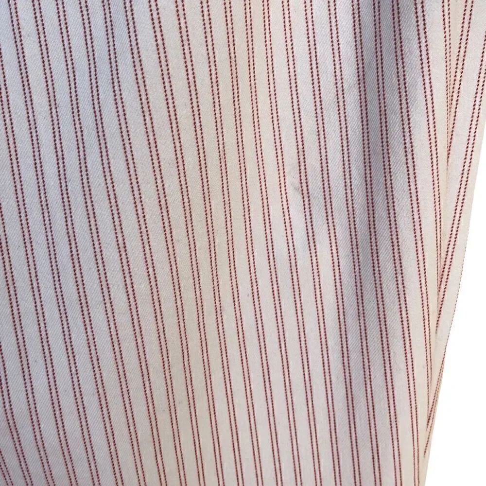 ANTHRO | Essential Slim Pinstripe Pants (White/Red Size 6) - Picture 4 of 8